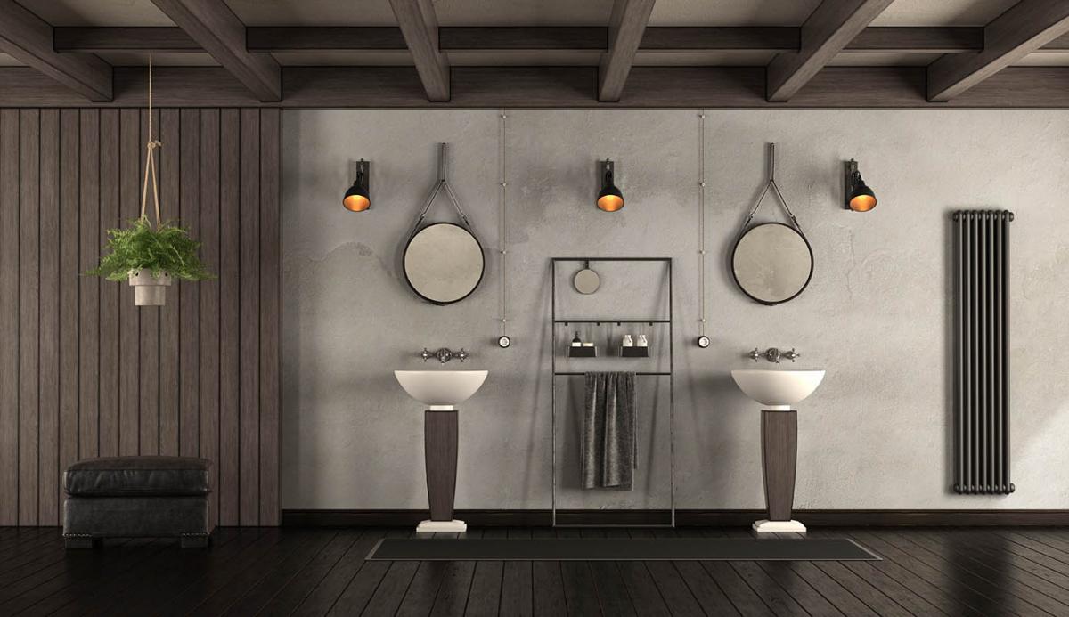 matte finish bathroom idea with washbasin